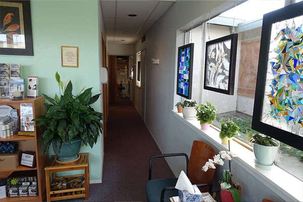 The hallway to the treatment rooms